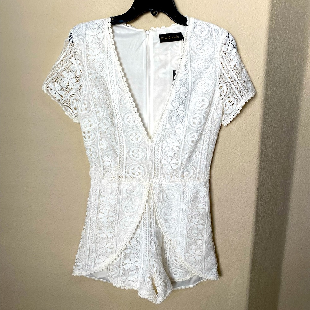 White Lace Romper